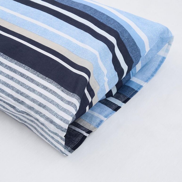 Lenjerie dubla,100% bumbac,4 piese, azul,  Lenjerii de pat | electropc.ro