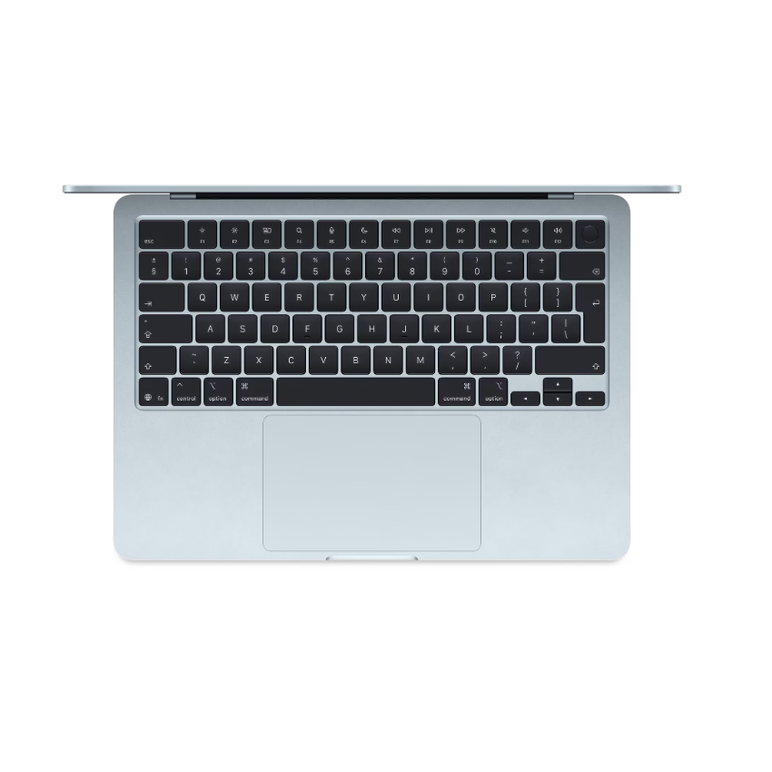 Macbook air 13.6" retina/apple m4 (cpu 10-core, gpu 10-core, neuralengine 16-core)/32gb/512gb - sky blue - int kb (2025) 35w  (cto f rom  mc6v4ro/a),  Laptopuri | electropc.ro