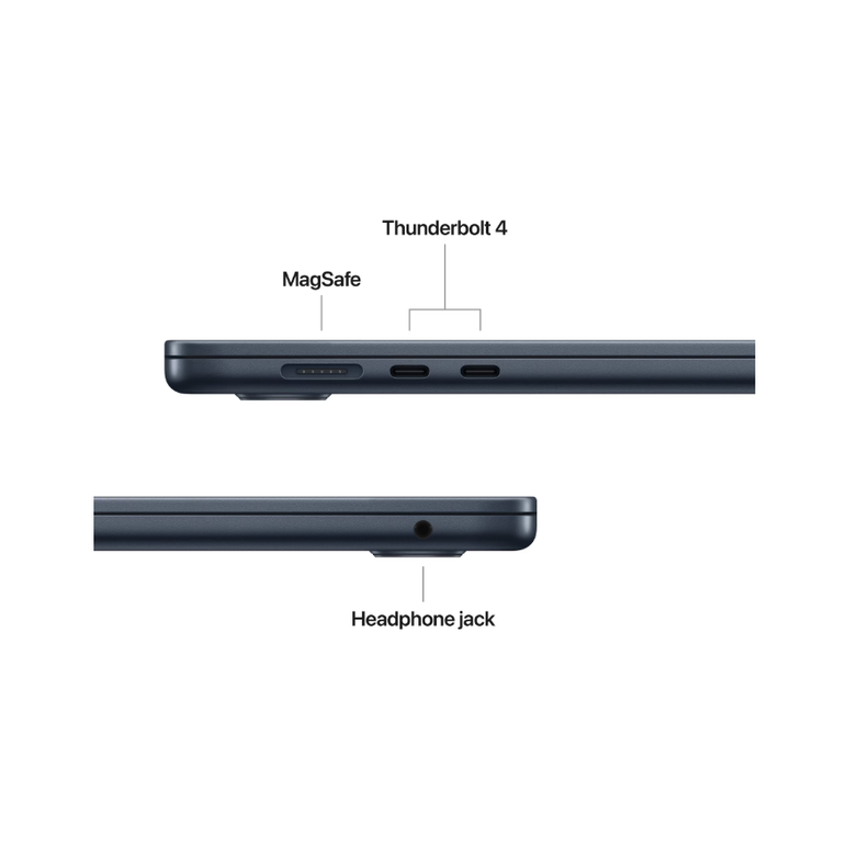 Macbook air 15.3" retina/apple m4 (cpu 10-core, gpu 10-core, neuralengine 16-core)/16gb/512gb - midnight - us english (cto from mw1m3ro/a),  Laptopuri | electropc.ro