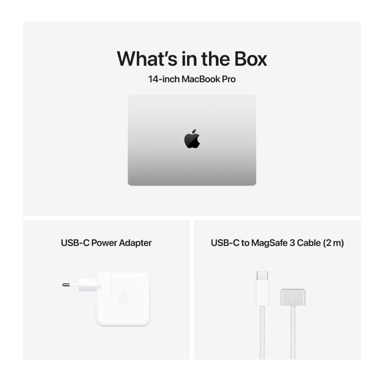 Macbook pro 14.2"/apple m4 pro (cpu 12-core, gpu 16-core, neural engine 16-core)/24gb/1tb - silver - int kb (cto from mx2e3ro/a),  Laptopuri | electropc.ro
