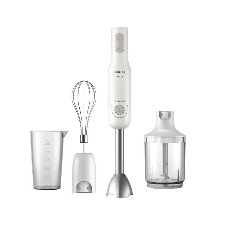 Mixer vertical philips promix hr2545/00, 700 w, 1 setare viteza, turbo, cana, tel, tocator xl, alb,  Mixere | electropc.ro