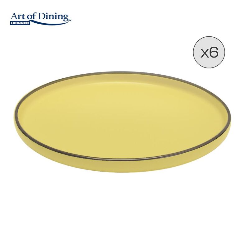 Set 6 farfurii intinse ceramica 27 cm, medeea, art of dining,  Farfurii & Boluri de Servire | electropc.ro