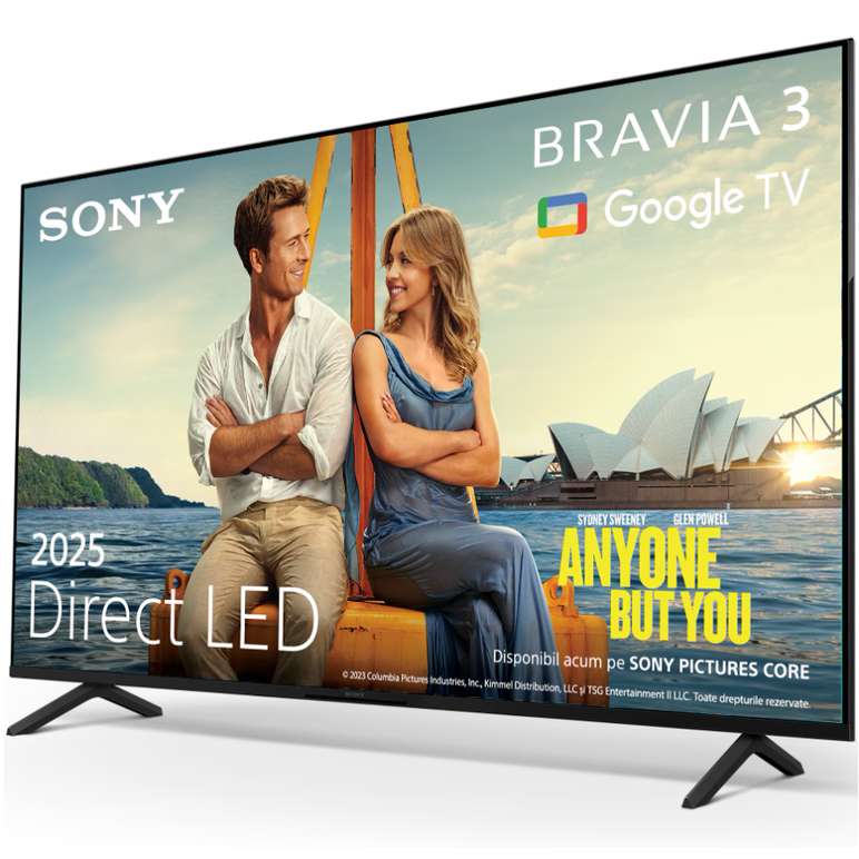 Televizor sony bravia 3 led 50s35, 126 cm, smart google tv, 4k ultra hd, clasa e,  Televizoare | electropc.ro