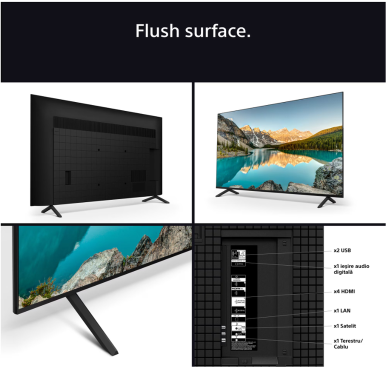 Televizor sony bravia 3 led 55s35, 139 cm, smart google tv, 4k ultra hd, clasa f,  Televizoare | electropc.ro