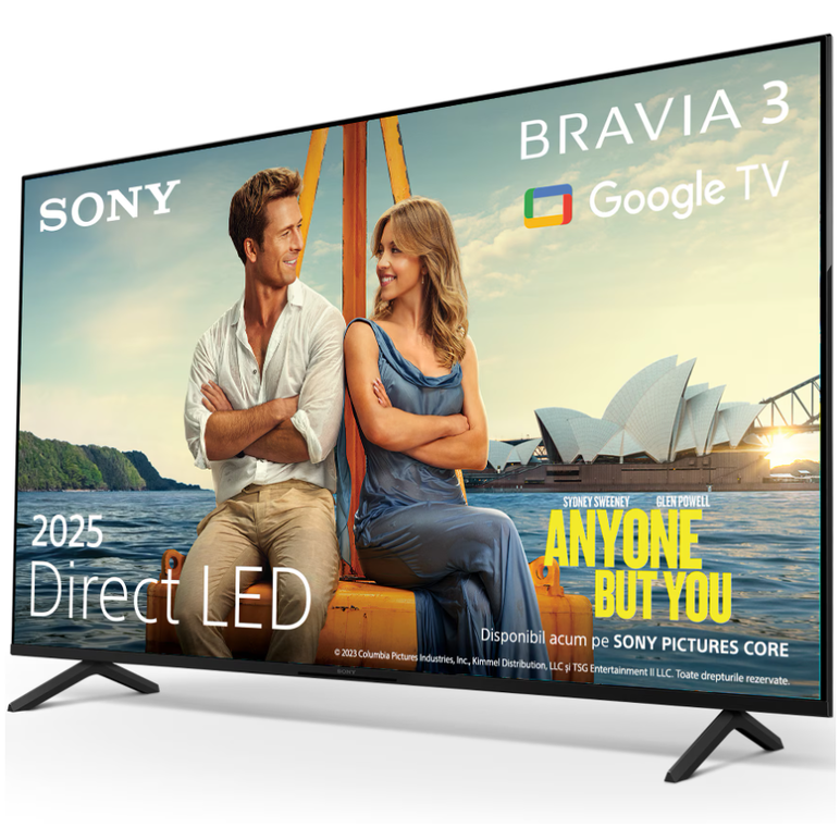 Televizor sony bravia 3 led 65s35, 164 cm, smart google tv, 4k ultra hd, clasa e,  Televizoare | electropc.ro