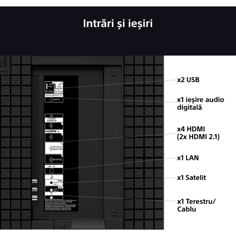 Televizor sony bravia 8m2 oled 55xr8m2, 139 cm, smart google tv, 4k ultra hd, 100 hz, clasa f,  Televizoare | electropc.ro