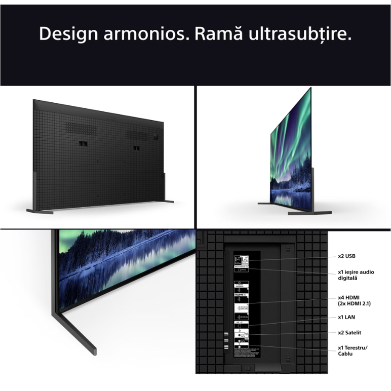 Televizor sony bravia 8m2 oled 55xr8m2, 139 cm, smart google tv, 4k ultra hd, 100 hz, clasa f,  Televizoare | electropc.ro