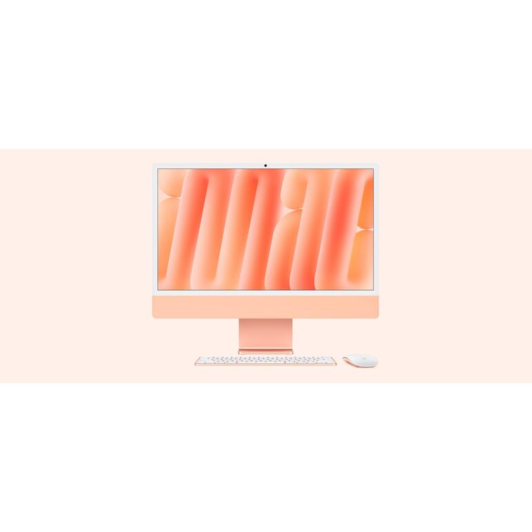 Apple imac 24" retina 4.5k/ apple m4 (cpu 8-core, gpu 8-core, neuralengine 16-core)/16gb/512gb - orange - int kb (2024),  All in one PC | electropc.ro