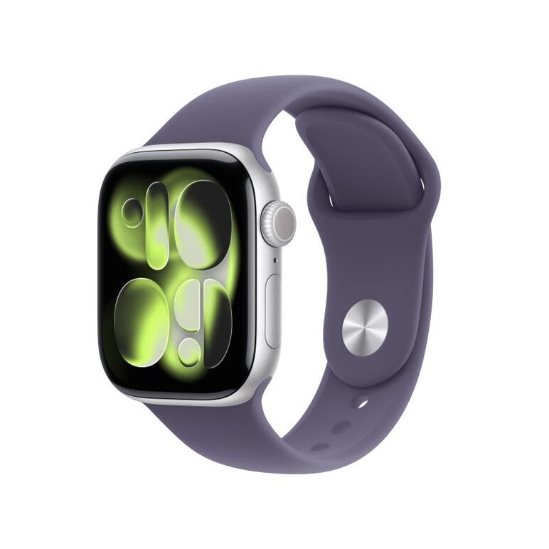 Apple watch series 11 gps + cellular 42mm silver aluminium case with purple fog sport band - s/m,  SmartWatch-uri | electropc.ro