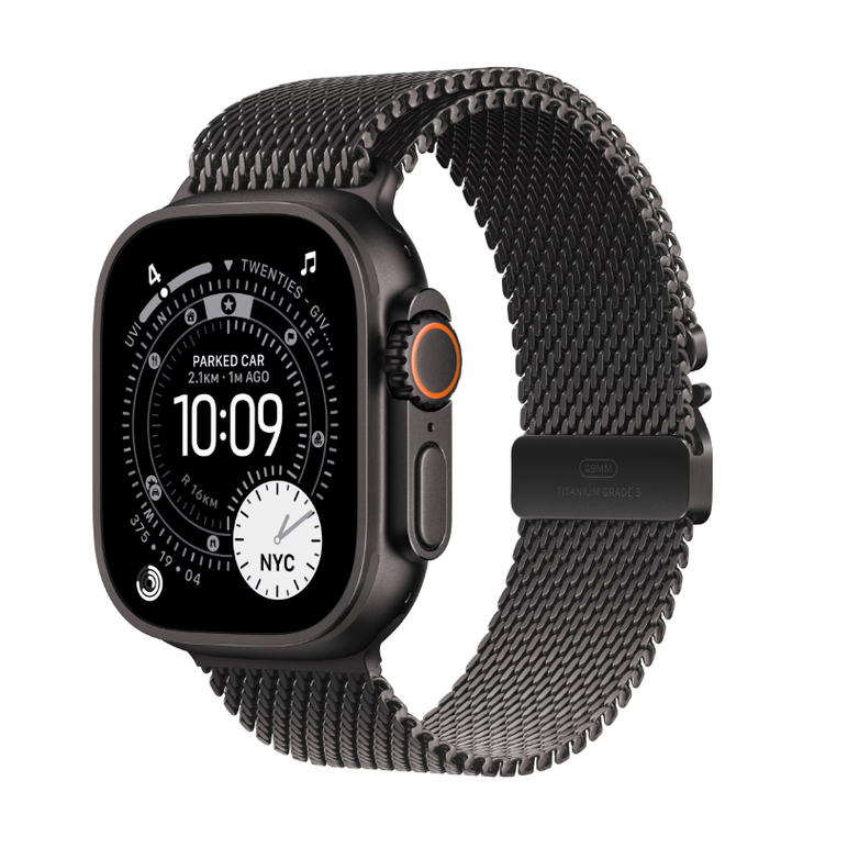 Apple watch ultra 3 gps + cellular 49mm black titanium case with black titanium milanese loop - small,  SmartWatch-uri | electropc.ro