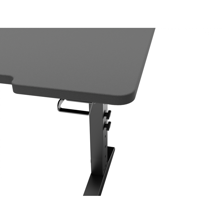 Birou gaming genesis holm modular 180, material lemn/metal, reglabil pe inaltime 70 - 90 cm, iluminare rgb, management cabluri, negru,  Birouri gaming | electropc.ro
