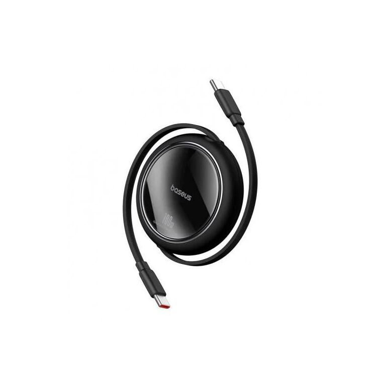 Cablu alimentare si date baseus free2draw mini, fast charging data cablept. smartphone, retractabil, usb type-c la usb type-c 100w, 1m, negru,  Cabluri periferice | electropc.ro