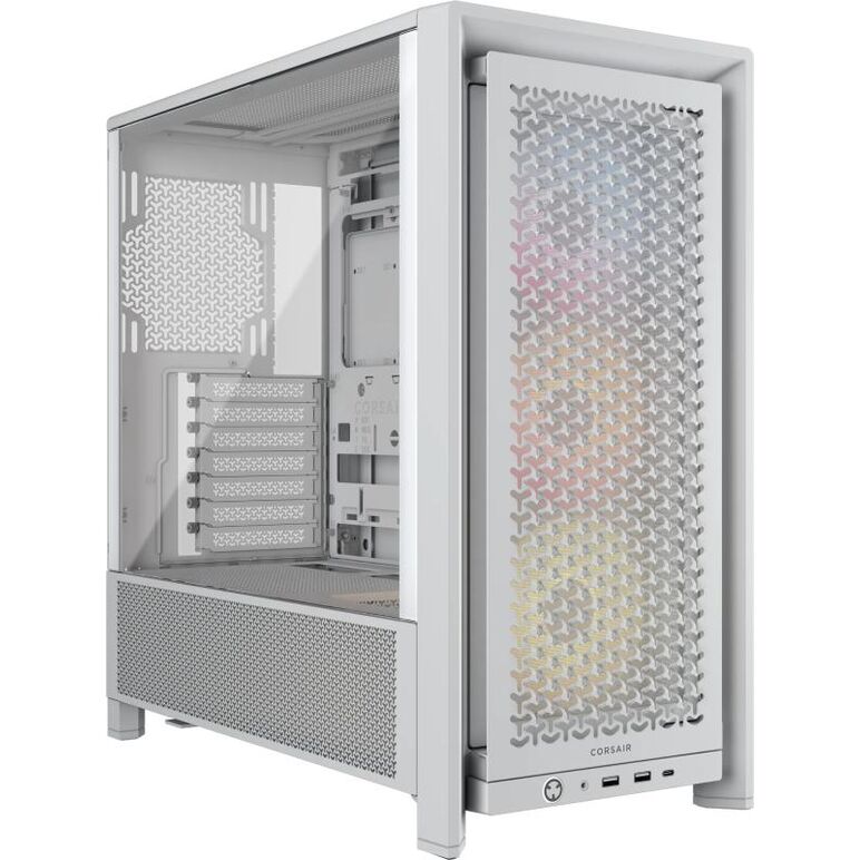 Carcasa corsair frame 4000d rs modular mid tower argb alb, tempered ...
