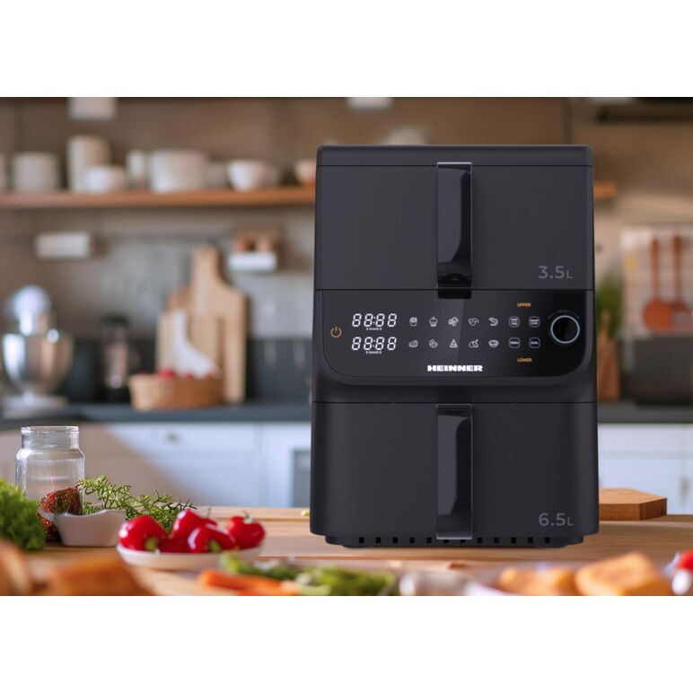 Friteuza dubla etajata heinner innovacook haf-c10dbs25bk,  Friteuze | electropc.ro