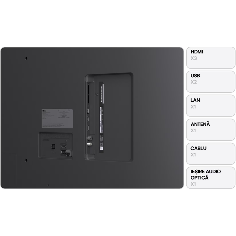 Televizor lg nanocell 65nano80a3b, 164 cm, smart, 4k ultra hd, clasa f (model 2025),  Televizoare | electropc.ro