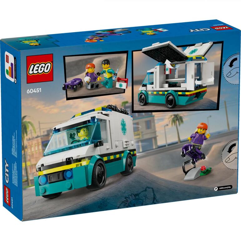 Ambulanta de urgente, lego 60451,  Seturi de constructie | electropc.ro