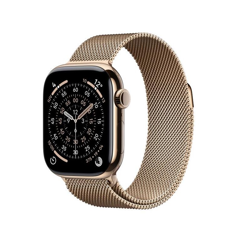 Apple watch series 11 gps + cellular 42mm gold titanium case with gold milanese loop,  SmartWatch-uri | electropc.ro