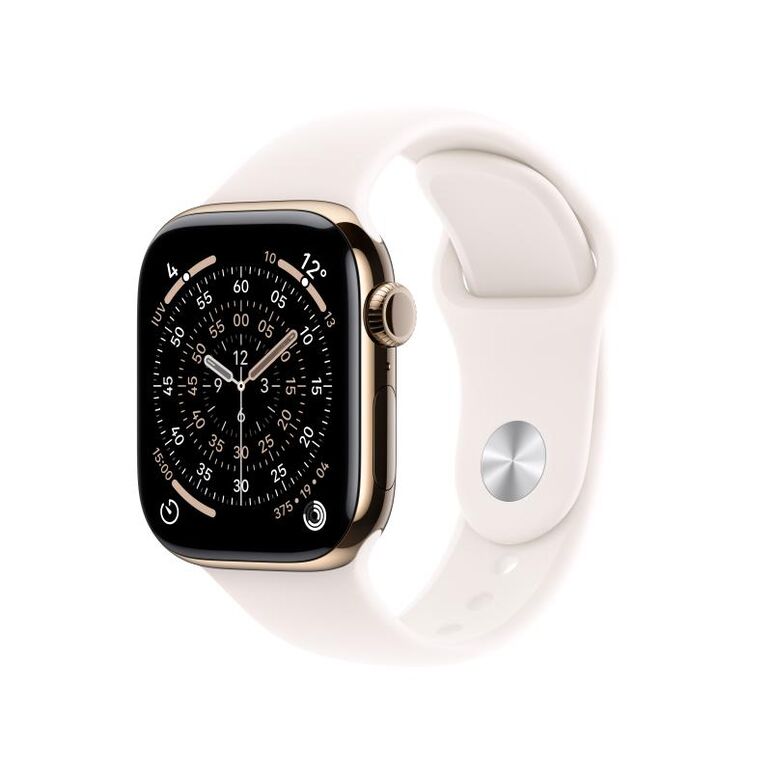 Apple watch series 11 gps + cellular 42mm gold titanium case with light blush sport band - m/l,  SmartWatch-uri | electropc.ro