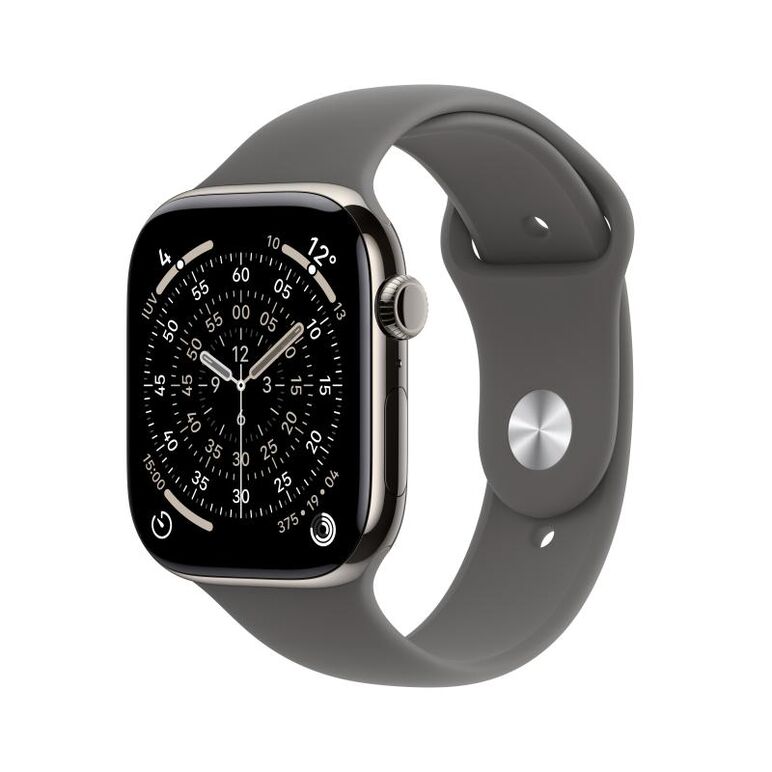 Apple watch series 11 gps + cellular 46mm natural titanium case with stone grey sport band - s/m,  SmartWatch-uri | electropc.ro