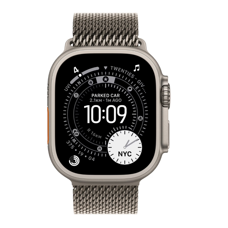 Apple watch ultra 3 gps + cellular 49mm natural titanium case with natural titanium milanese loop - large,  SmartWatch-uri | electropc.ro
