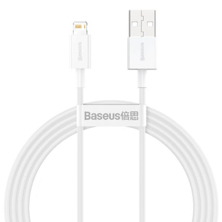 Cablu alimentare si date baseus superior, fast charging data cable pt. smartphone, usb type-c la lightning iphone pd 20w, 1.5m, alb,  Cabluri periferice | electropc.ro