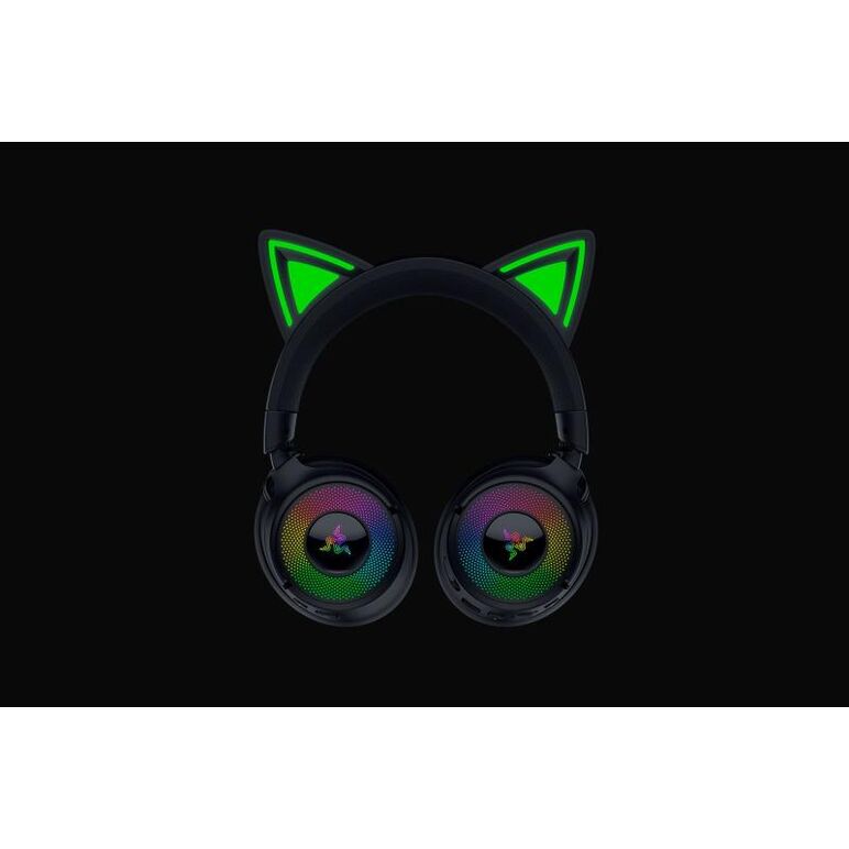 Casti wireless razer kraken kitty v3 pro, thx spatial audio, iluminare rgb, frecventa raspuns 20 hz - 28 khz,  microfon detasabil unidirectional, negru,  Casti audio | electropc.ro