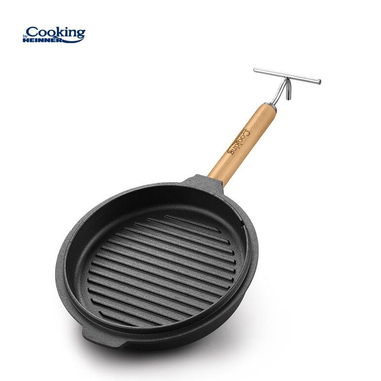 Ceaun fonta pura + capac dia 25 cm, 4 l, nature, cooking by heinner,  Tavi copt | electropc.ro