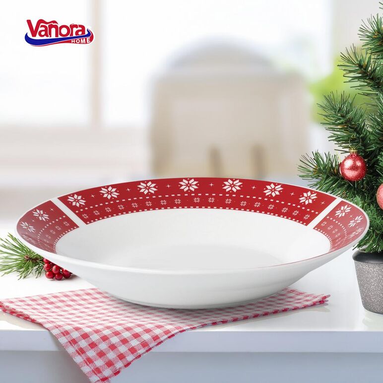 Farfurie adanca portelan 20 cm, merry, vanora home,  Farfurii & Boluri de Servire | electropc.ro