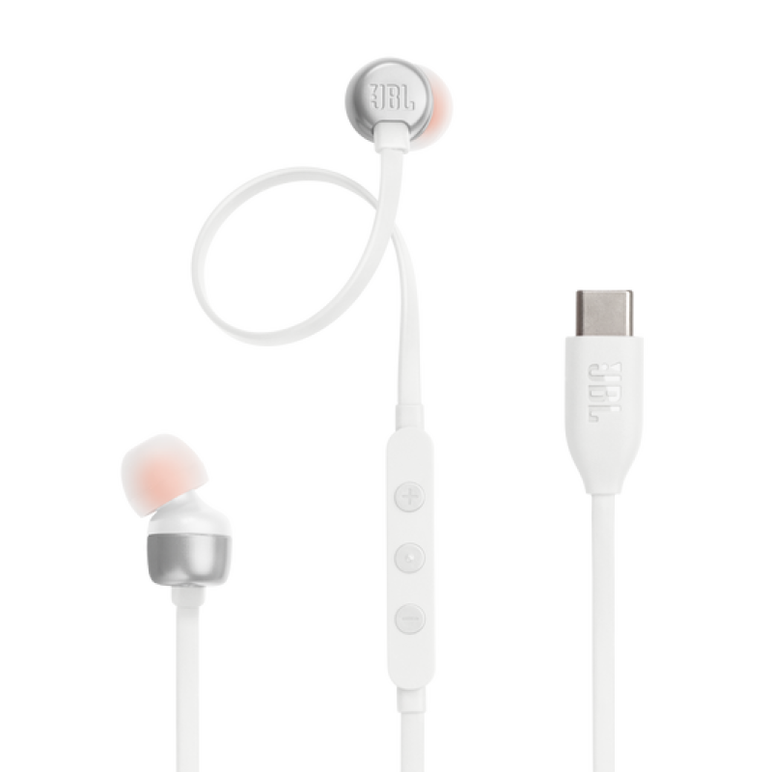 Jbl tune 310c. product type: headset. connectivity technology: wired. recommended usage: calls/music. headphone frequency: 20 - 40000 hz. weight: 14.3 g. product colour: white,  Casti audio | electropc.ro