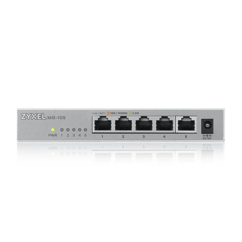 Zyxel xmg-105 5 ports 2,5g + 1 sfp+ multigig unmanaged desktop switch,  Switch-uri | electropc.ro