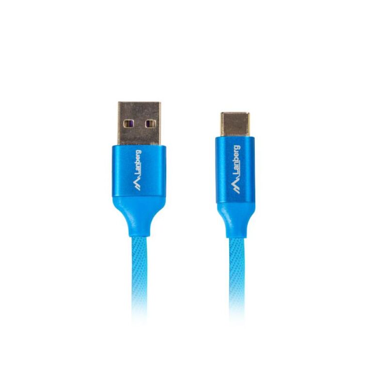 Cablu usb-c(m)  usb-a(m) 2.0 1,8 m albastru qc 3.0 premium,  Cabluri video | electropc.ro