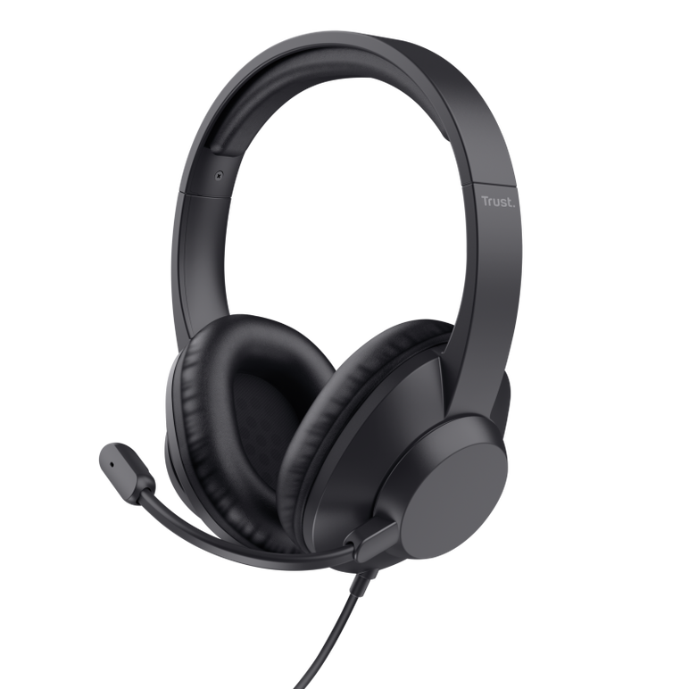Casti cu fir trust ayda max, interfata 3.5mm, frecventa raspuns 20 hz, 20.000 hz, negru,  Casti audio | electropc.ro