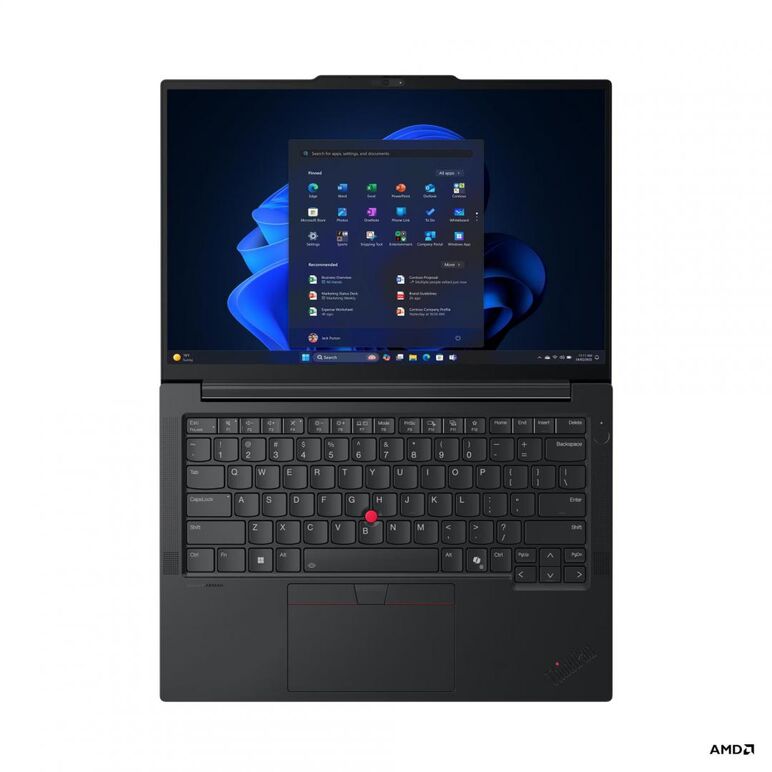 Laptop lenovo thinkpad e14 gen 7 (amd); 14" wuxga (1920x1200) ips 300nits anti-glare, 45% ntsc, 60hz; amd ryzen™ 7 250 (8c / 16t, 3.3 / 5.1ghz, 8mb l2 / 16mb l3); video integrated amd radeon™ 780m graphics; ram 1x 16gb so-dimm ddr5-5600; 512gb ssd m.2 224,  Laptopuri | electropc.ro