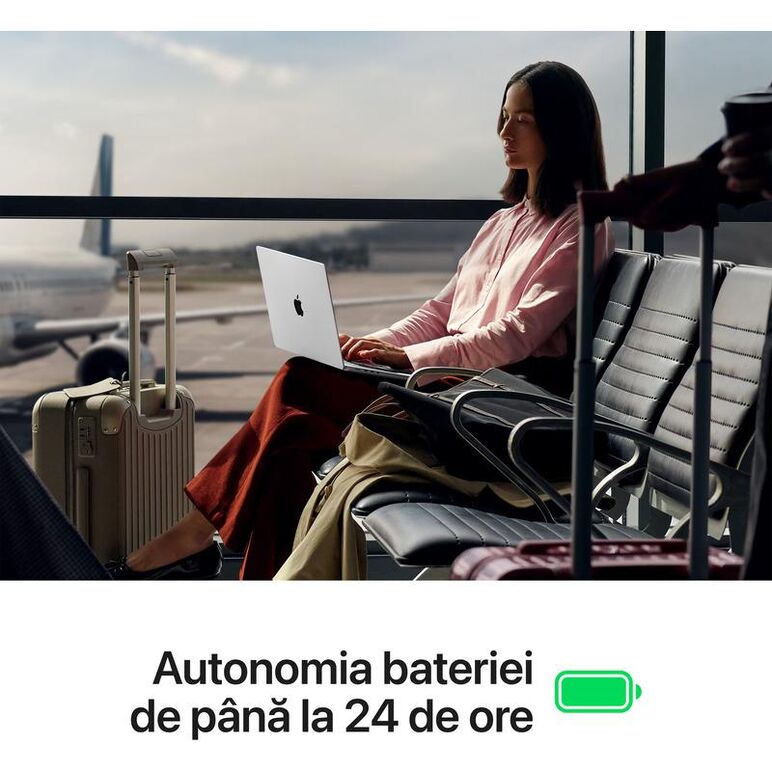 Macbook pro 14.2"/apple m5 (cpu 10-core, gpu 10-core, neural engine 16-core)/32gb/512gb – silver – int kb (no adapter) - 2025 (cto from mde44ro/a),  Laptopuri | electropc.ro