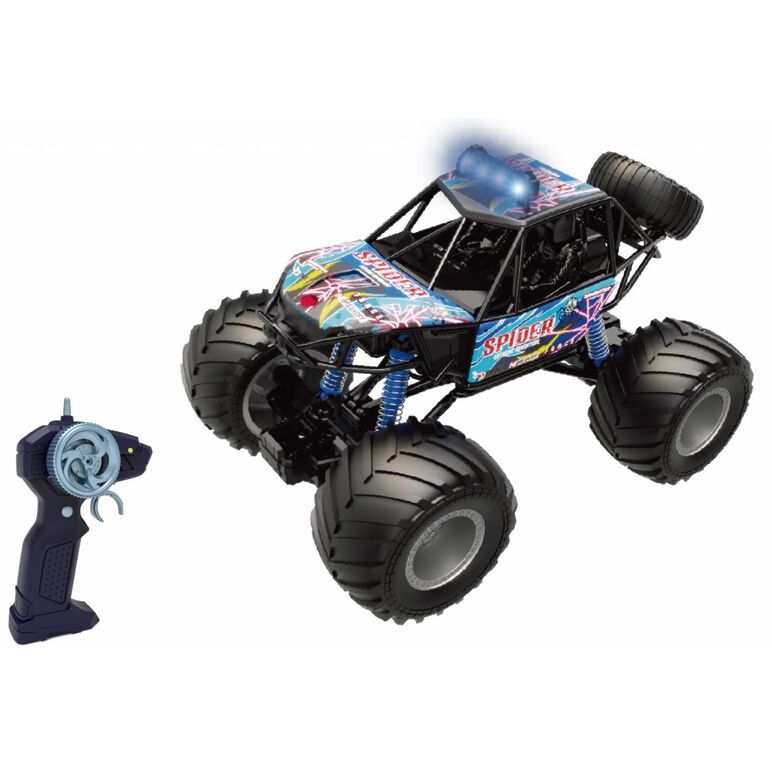 Masinuta cu telecomanda big foot, scara 1/10, 44cm, albastru,  Masinute | electropc.ro