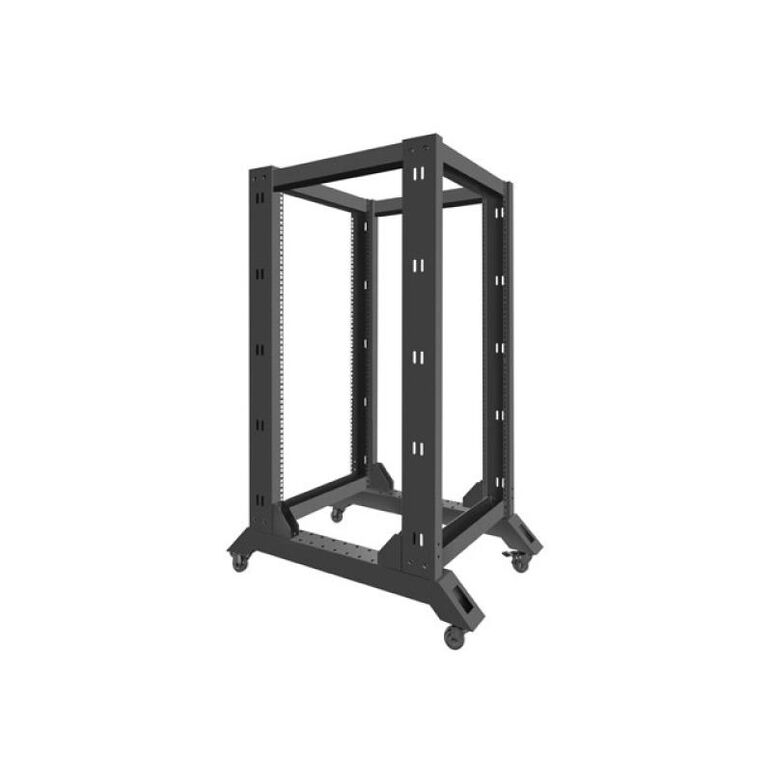 Rack deschis 19" 22u, 600x800, negru  v2,  Cabinete metalice | electropc.ro