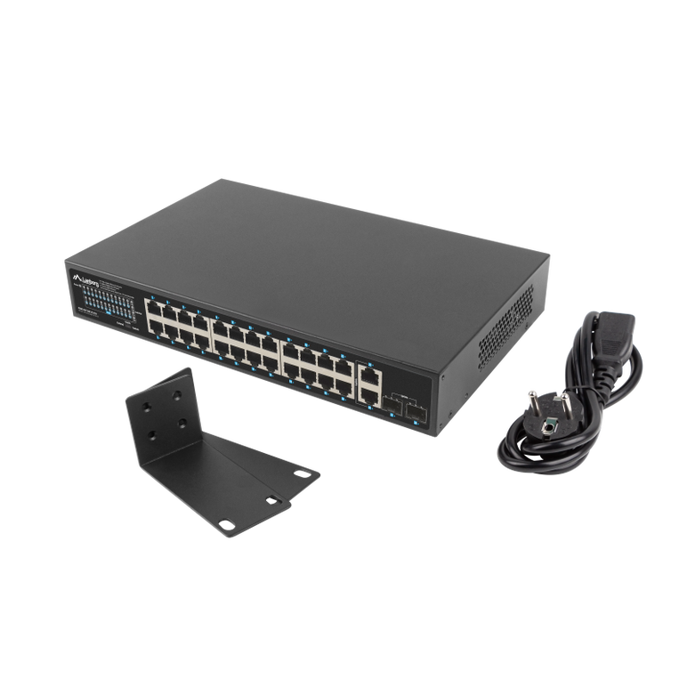 Switch  24x 1 gb poe+ / 2x gb / 2x sfp, rack 19", gigabit ethernet, 250w,  Switch-uri | electropc.ro