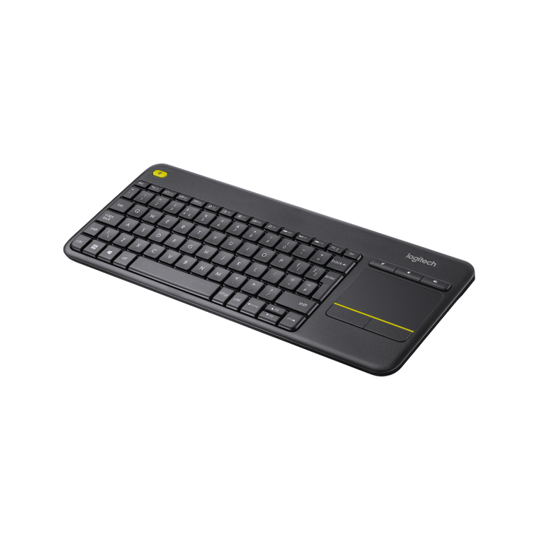 Tastatura wireless logitech touch k400 plus, interfata usb, cu touchpad, dimensiuni  354.3 x 139.9 x 23.5 mm, negru,  Tastaturi | electropc.ro