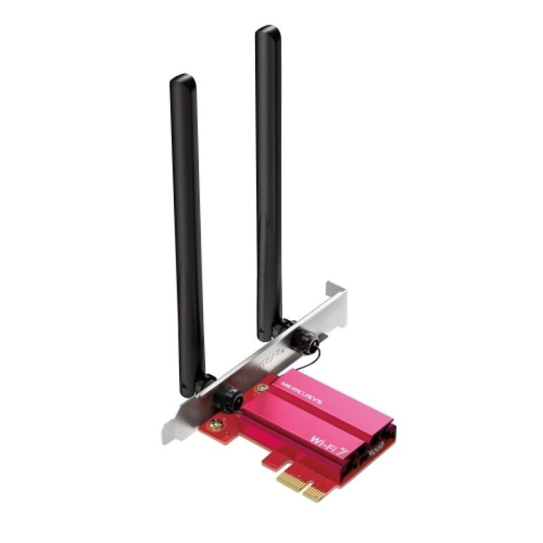Adaptor mercusys be6500 wifi 7 bt 5.4 pcie, standarde wireless ieee 802.11 ax/be 6 ghz, ieee 802.11 a/n/ac/ax/be 5 ghz, ieee 802.11 b/g/n/ax/be 2.4 ghz, 2 antene fixe high-performance omni-directional, securitate wireless wpa-psk/wpa2-psk/wpa3-sae,  Access point & Range Ext. | electropc.ro