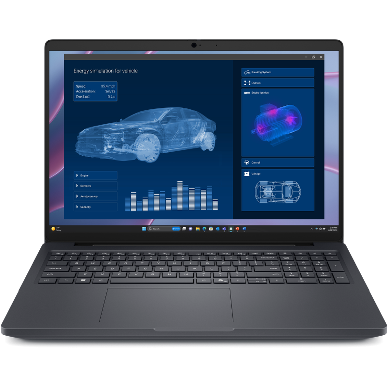 Dell pro max 16 (mc16255), 16" fhd+ lcd with 300 nits, non-touch, fhd rgb camera, microphone, wlan, energy star qualified, epeat gold with climate+, fhd hdr rgb camera, tnr, camera shutter, microphone, palmrest with finger print reader + control vaul 3+, ,  Laptopuri | electropc.ro