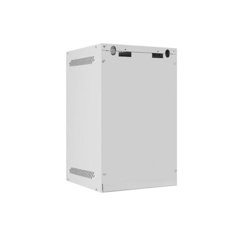 Dulap rack 10" perete 9u / 280x310 (flat pack) cu ușă din sticlă, gri,  Cabinete metalice | electropc.ro