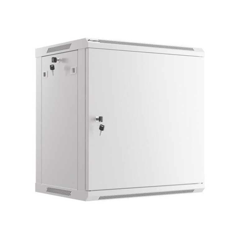 Dulap rack 19" perete 12u / 600x450 pentru auto-asamblare, cu ușă metalică, gri  (flat pack),  Cabinete metalice | electropc.ro