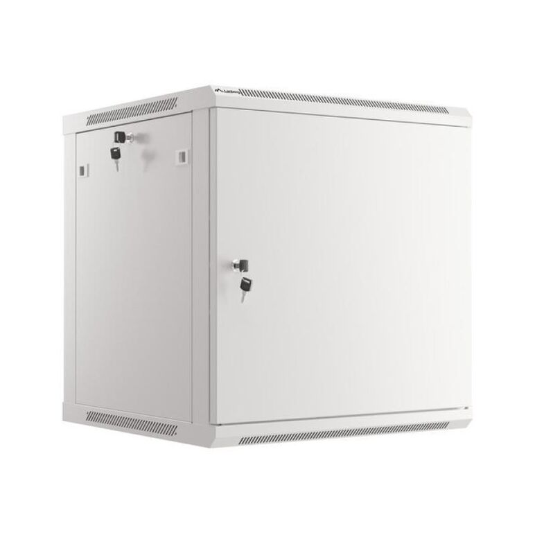 Dulap rack 19" perete 12u / 600x600 pentru auto-asamblare, ușă metalică, gri  (flat pack),  Cabinete metalice | electropc.ro