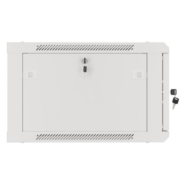 Dulap rack de perete 19", 6u, 600x600 mm, usa din sticla, gri, v2,  Cabinete metalice | electropc.ro