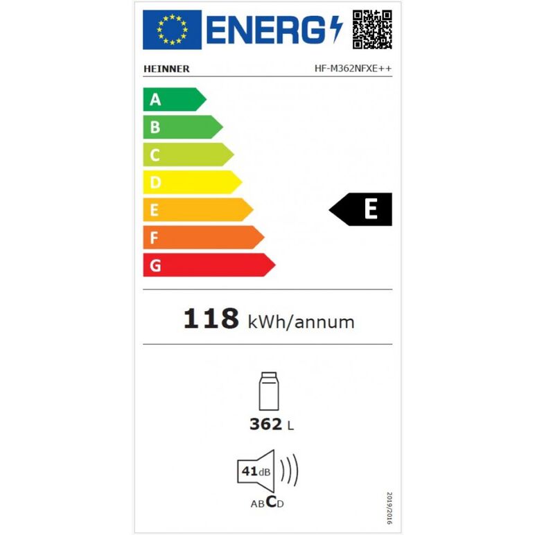 Frigider heinner hf-m362nfxe++,  Frigidere | electropc.ro