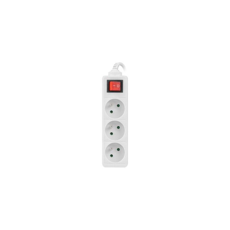 Prelungitor 1.5m, 3 prize , cu intrerupator, cablu din cupru de calitate superioara, alb,  Prelungitoare | electropc.ro