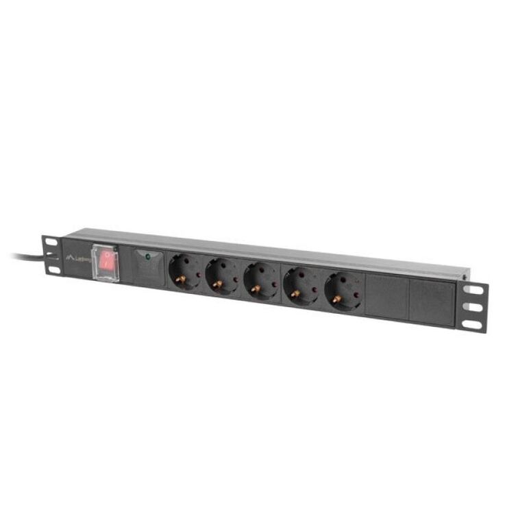 Unitate distributie alimentare pdu 19", 1u, 16a, 5 prize , negru,  Prelungitoare | electropc.ro