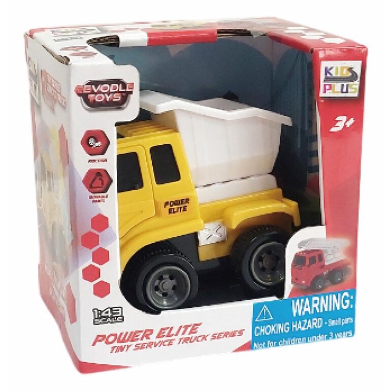 Vehicule cu frictiune, scara 1/43, 10cm, basculanta galbena,  Masinute | electropc.ro