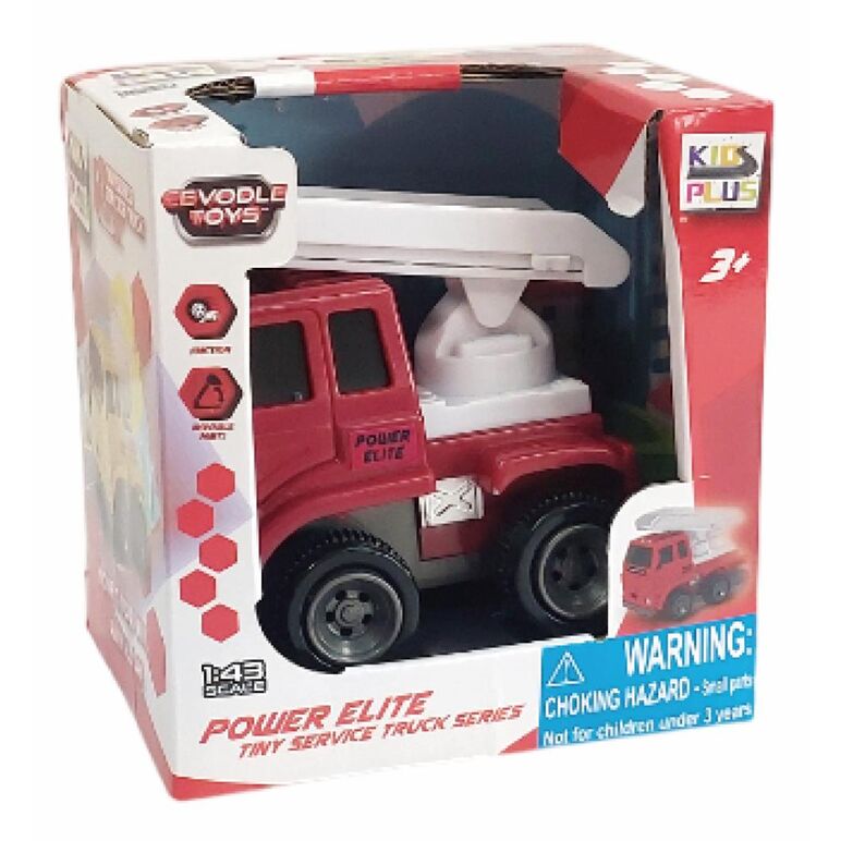 Vehicule cu frictiune, scara 1/43, 10cm, macara rosie,  Masinute | electropc.ro