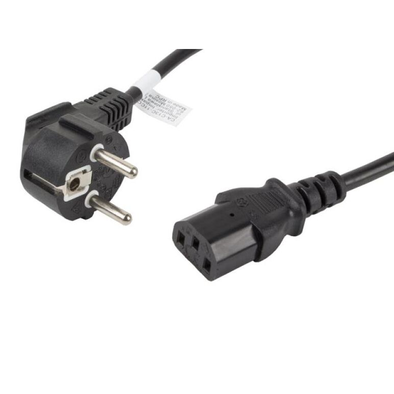 Cablu alimentare cee 7/7  iec 320 c13 1,8 m vde negru,  Cabluri periferice | electropc.ro